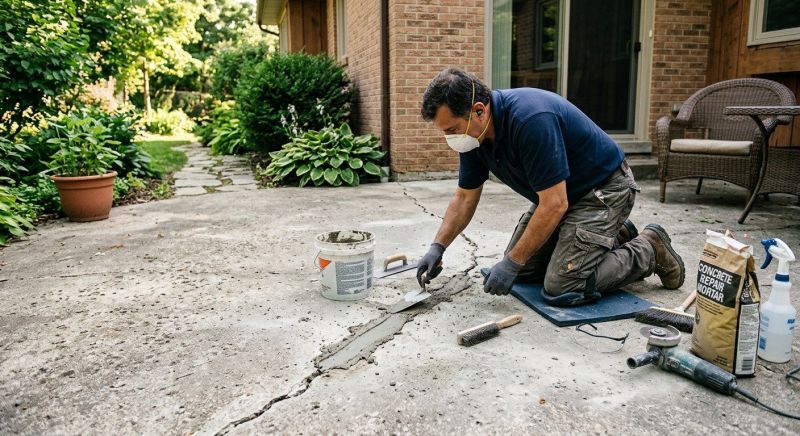 Chipped Concrete Repair in West Des Moines, IA